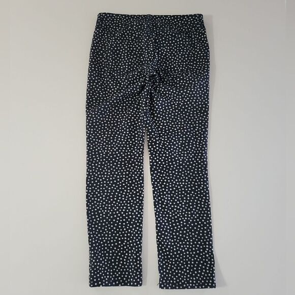 LOFT Ann Taylor Modern Straight Fit Black Polka Dot Jeans - Picture 13 of 14